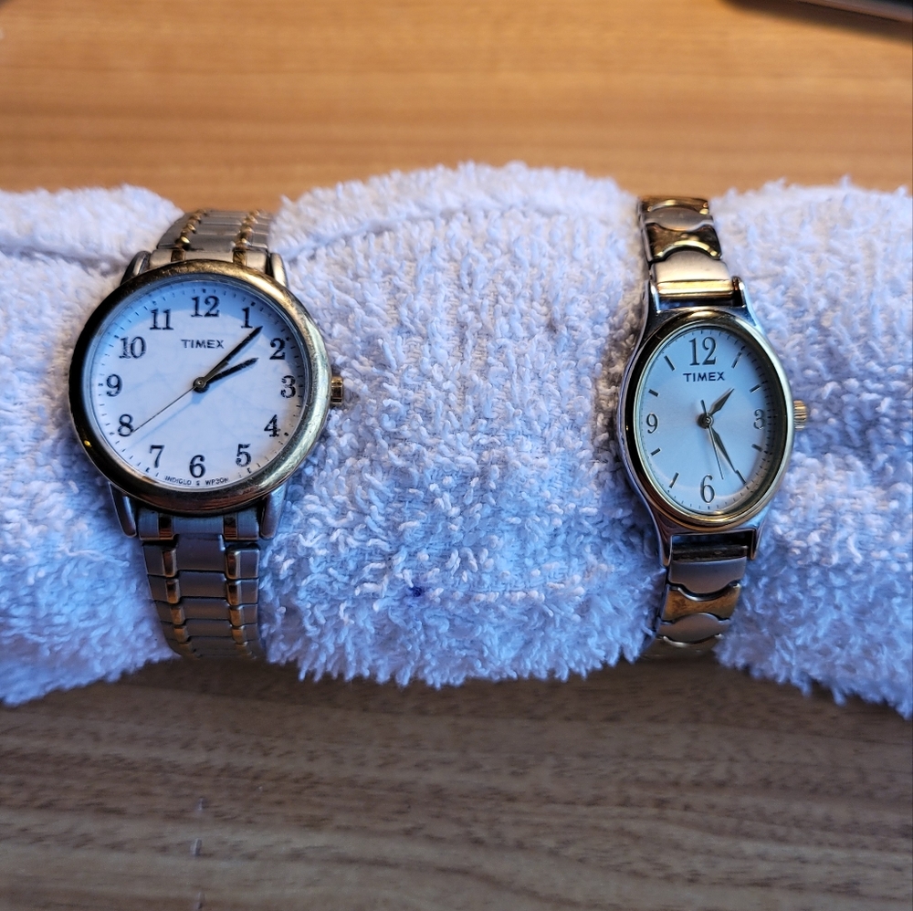 Timex Watches: Man & Womens Pair.